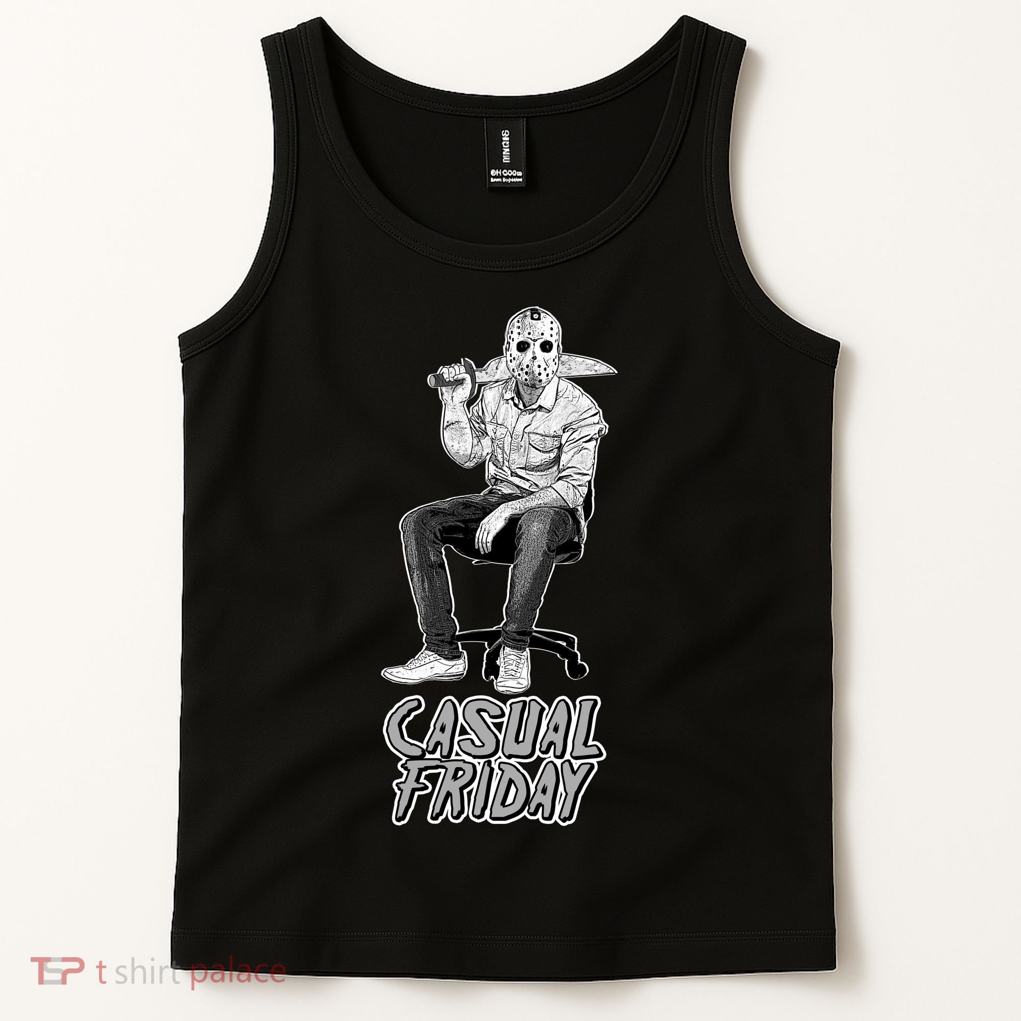 Casual Friday Scary Halloween Horror Movie Tank Top