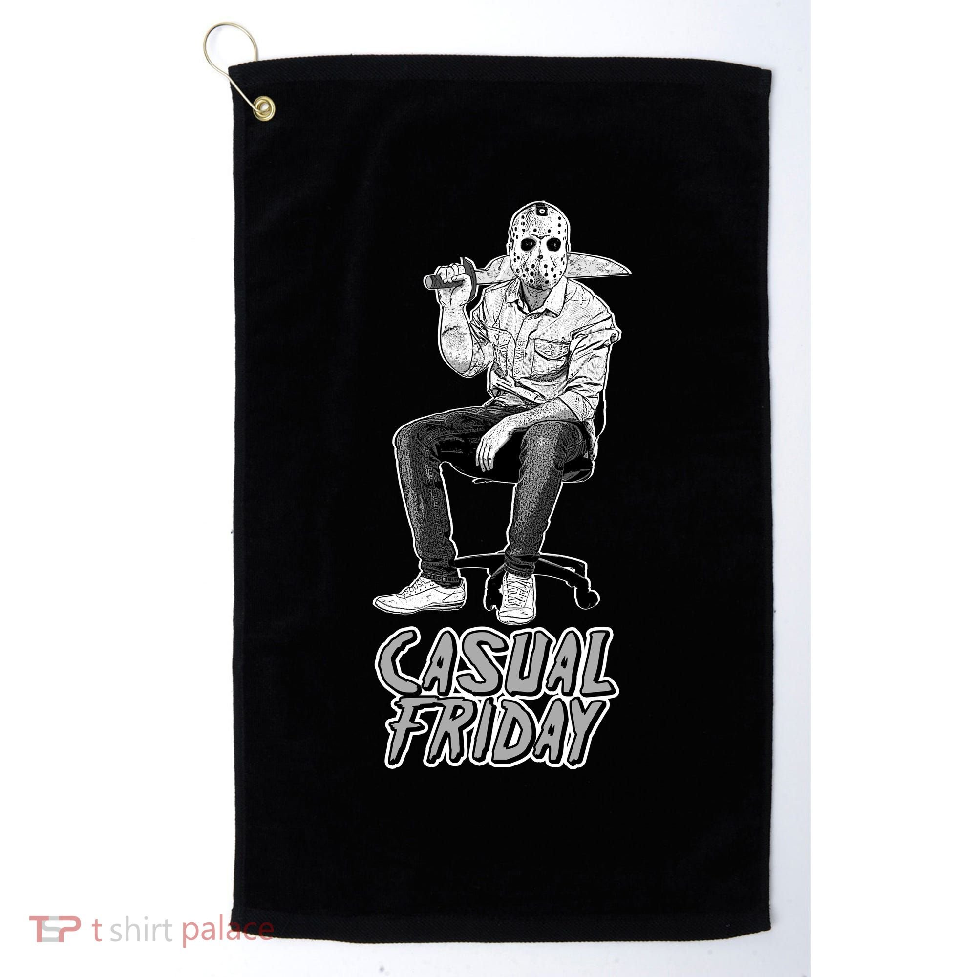 Casual Friday Scary Halloween Horror Movie Golf Towel