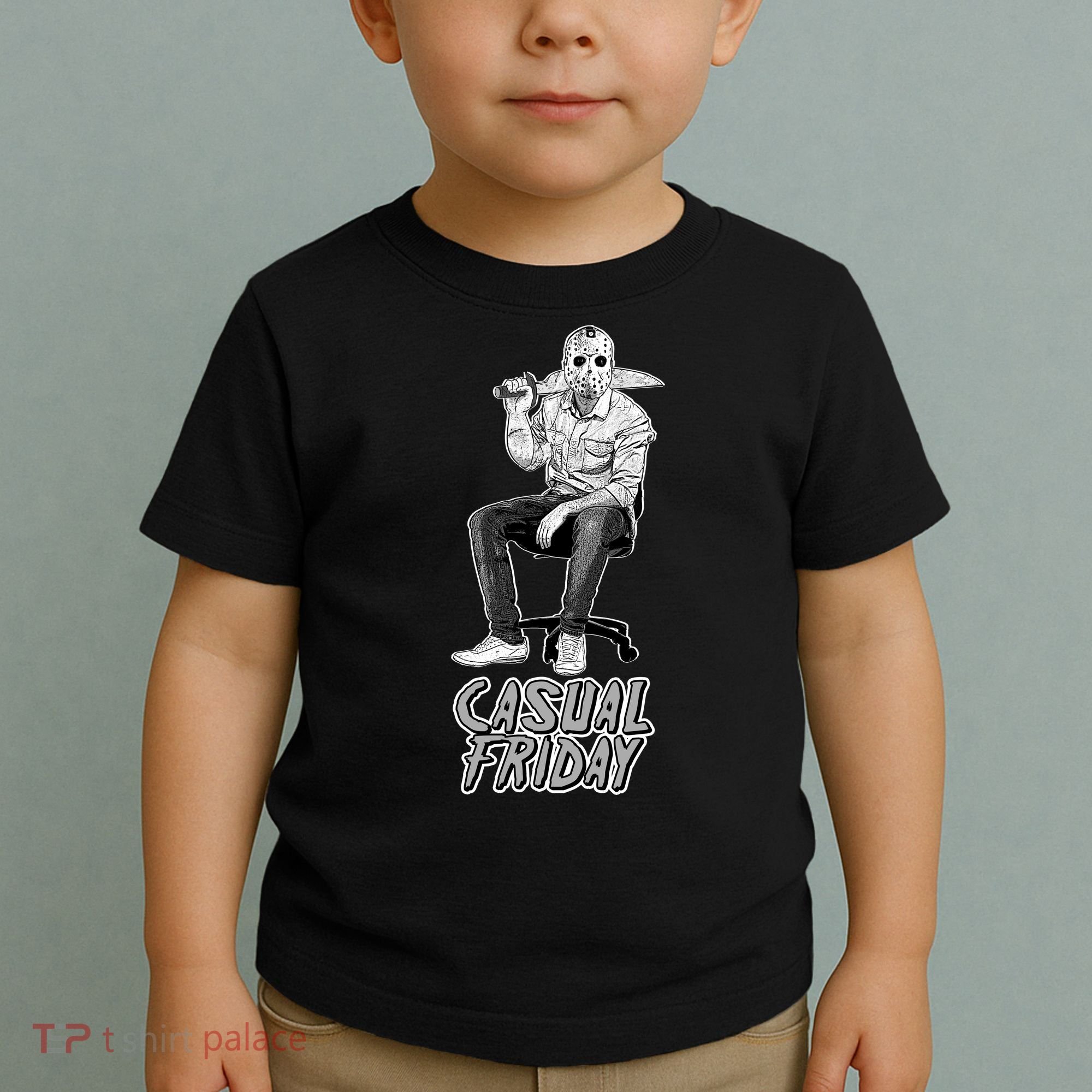 Casual Friday Scary Halloween Horror Movie Toddler T-Shirt