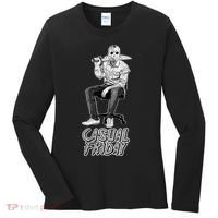 Casual Friday Scary Halloween Horror Movie Women's Long Sleeve Shirt thumb 0
