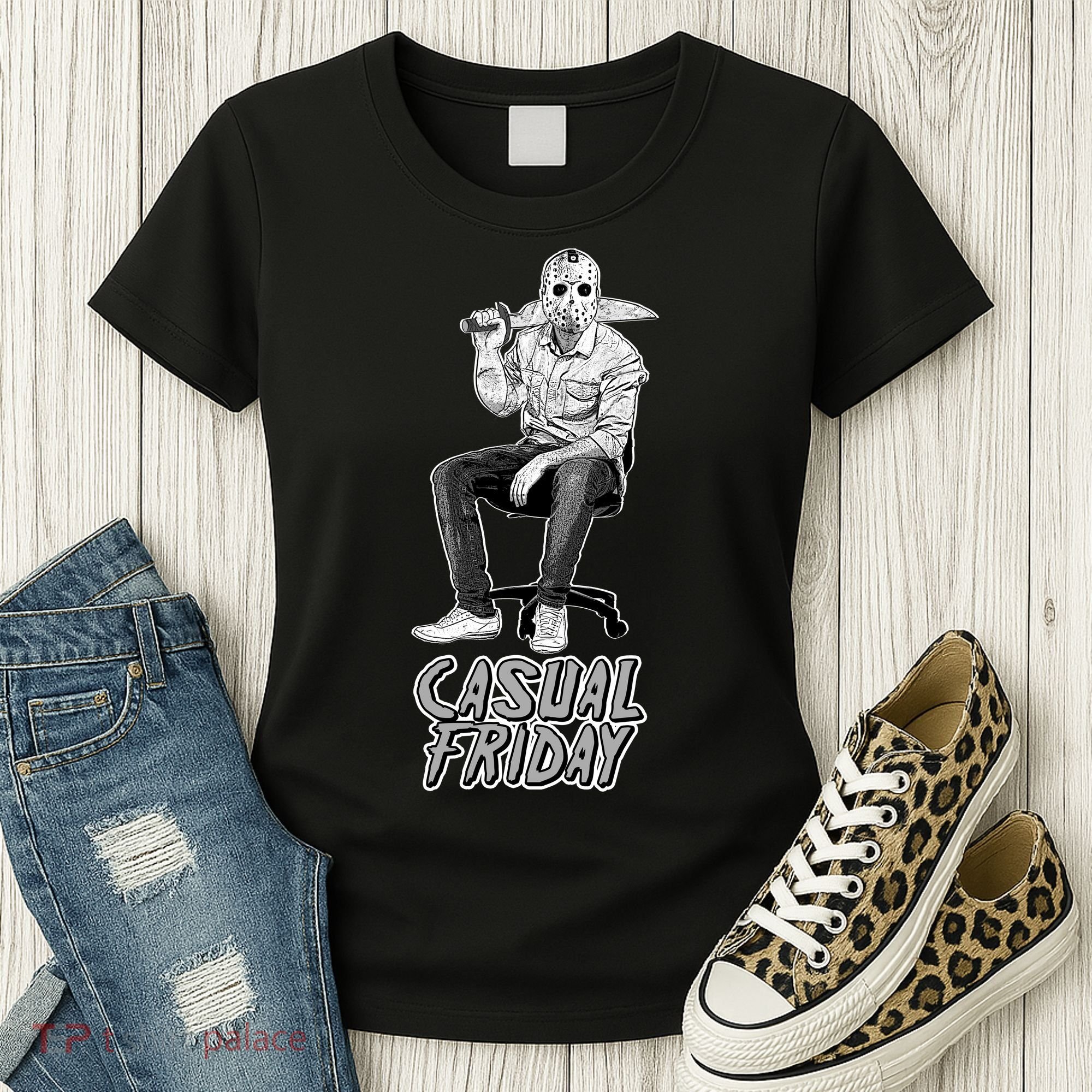 Casual Friday Scary Halloween Horror Movie Women's T-Shirt