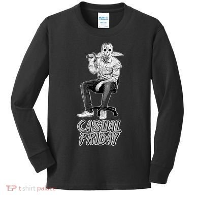 Casual Friday Scary Halloween Horror Movie Kids Long Sleeve Shirt