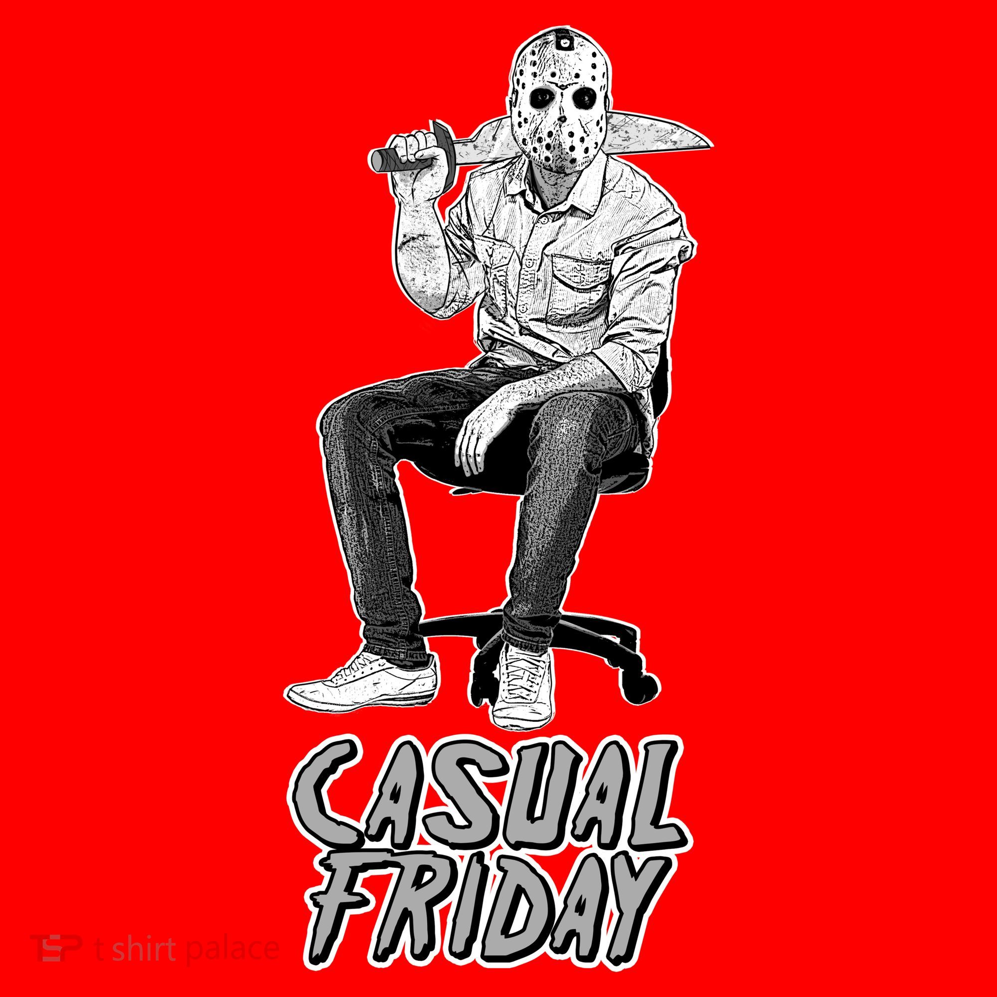 Casual Friday Scary Halloween Horror Movie Santa Hat