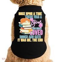 Cat And Books Girl Doggie Tank thumb 0