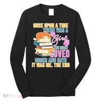 Cat And Books Girl Long Sleeve Shirt thumb 0