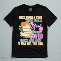 Cat And Books Girl T-Shirt thumb 5