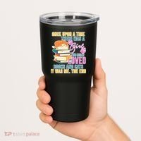 Cat And Books Girl Tumbler thumb 2