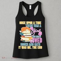 Cat And Books Girl Women's Tank Top thumb 3