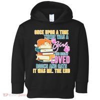 Cat And Books Girl Toddler Hoodie thumb 0