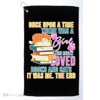 Cat And Books Girl Golf Towel thumb 0