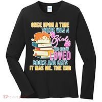 Cat And Books Girl Women's Long Sleeve Shirt thumb 0