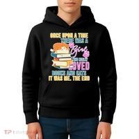 Cat And Books Girl Kids Hoodie thumb 4