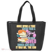 Cat And Books Girl Tote Bag thumb 0