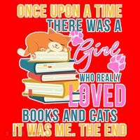 Cat And Books Girl Santa Hat thumb 1