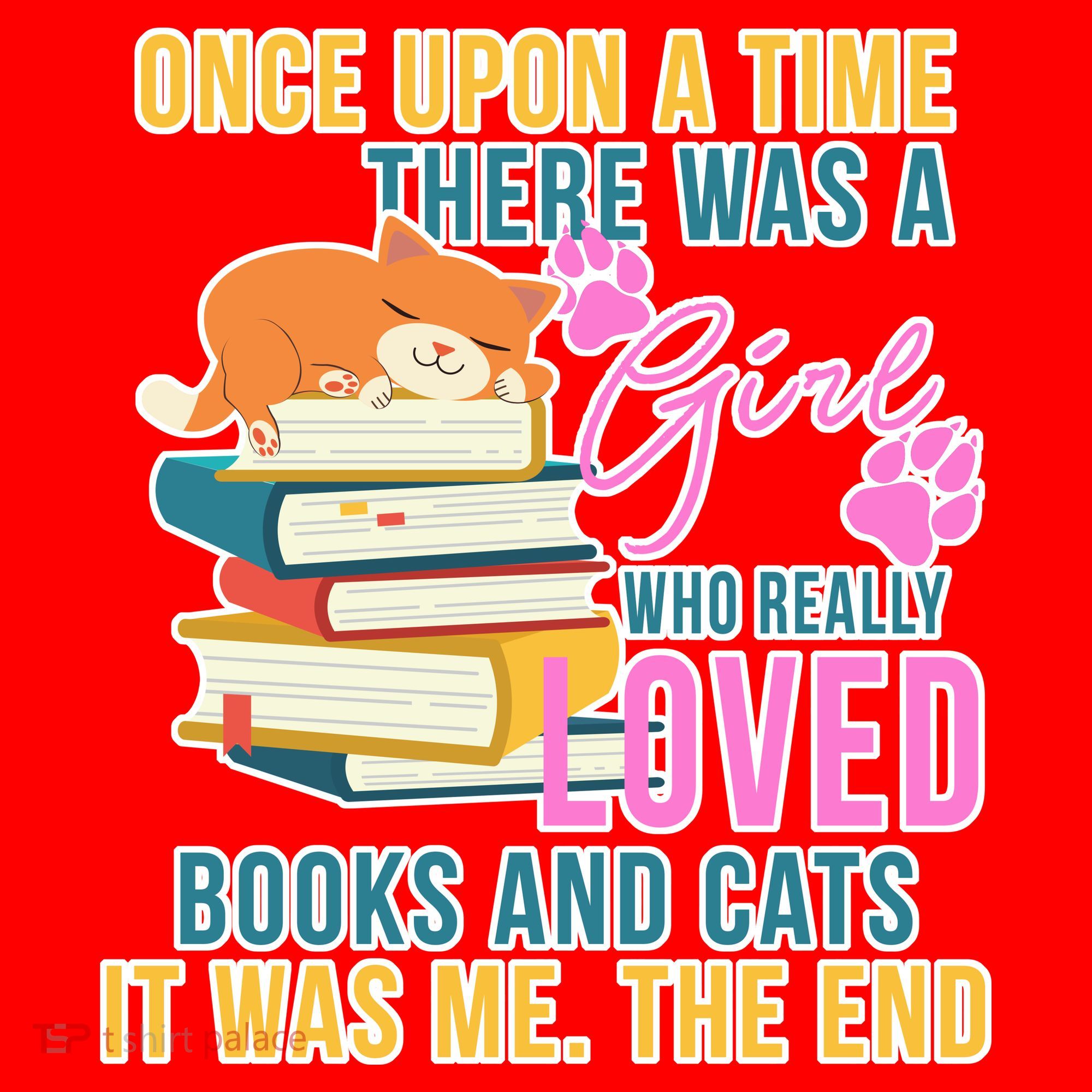 Cat And Books Girl Santa Hat