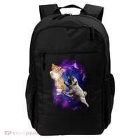 Cat And Pug In Space Backpack thumb 0