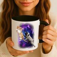 Cat And Pug In Space Coffee Mug thumb 3
