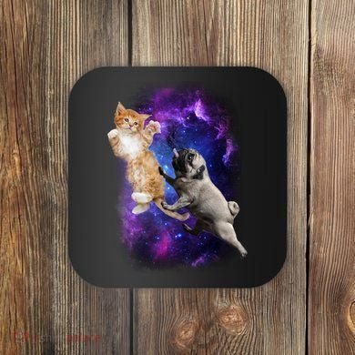 Cat And Pug In Space Coaster