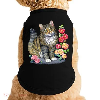 Cat and Roses Doggie Tank