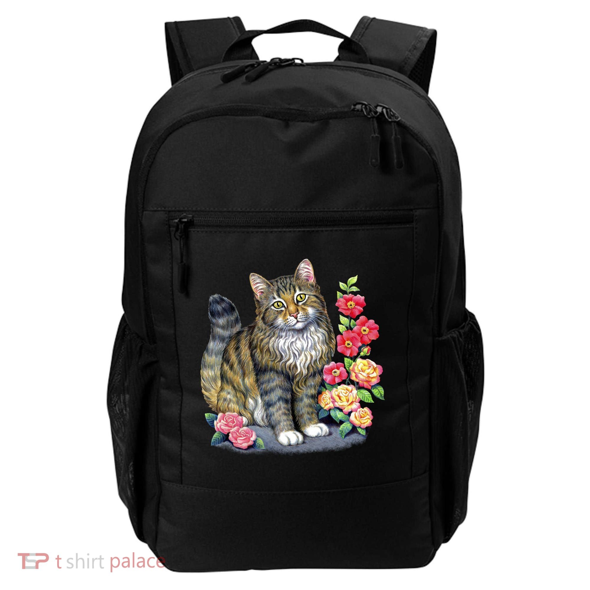 Cat and Roses Backpack