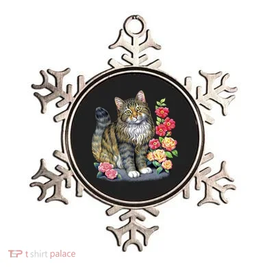 Cat and Roses Ornament