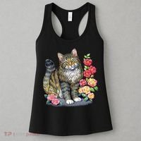 Cat and Roses Women's Tank Top thumb 3
