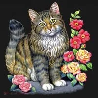 Cat and Roses Visor thumb 3