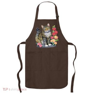 Cat and Roses Apron