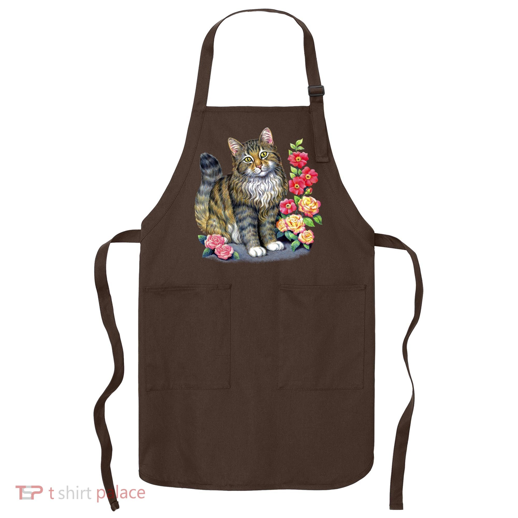 Cat and Roses Apron