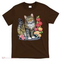 Cat and Roses T-Shirt thumb 0