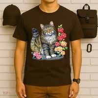 Cat and Roses T-Shirt thumb 6