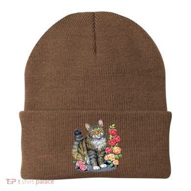Cat and Roses Beanie