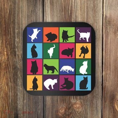 Cat Blocks Coaster