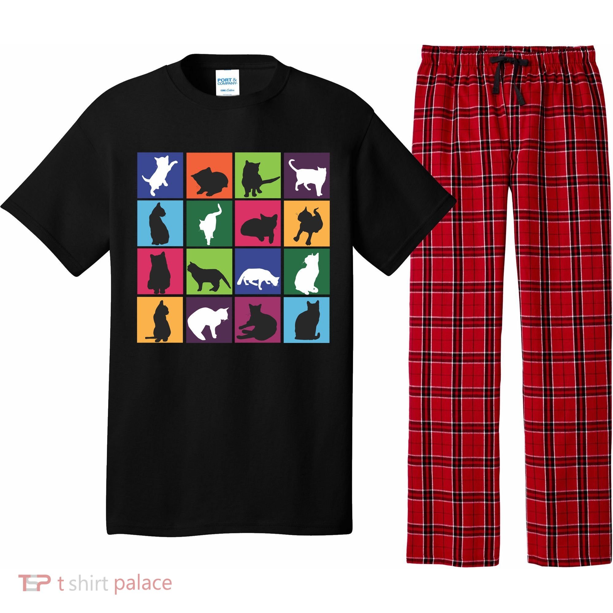 Cat Blocks Pajama Set