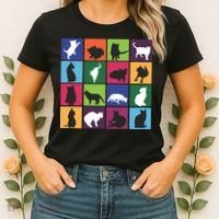 Cat Blocks Women's T-Shirt thumb 2
