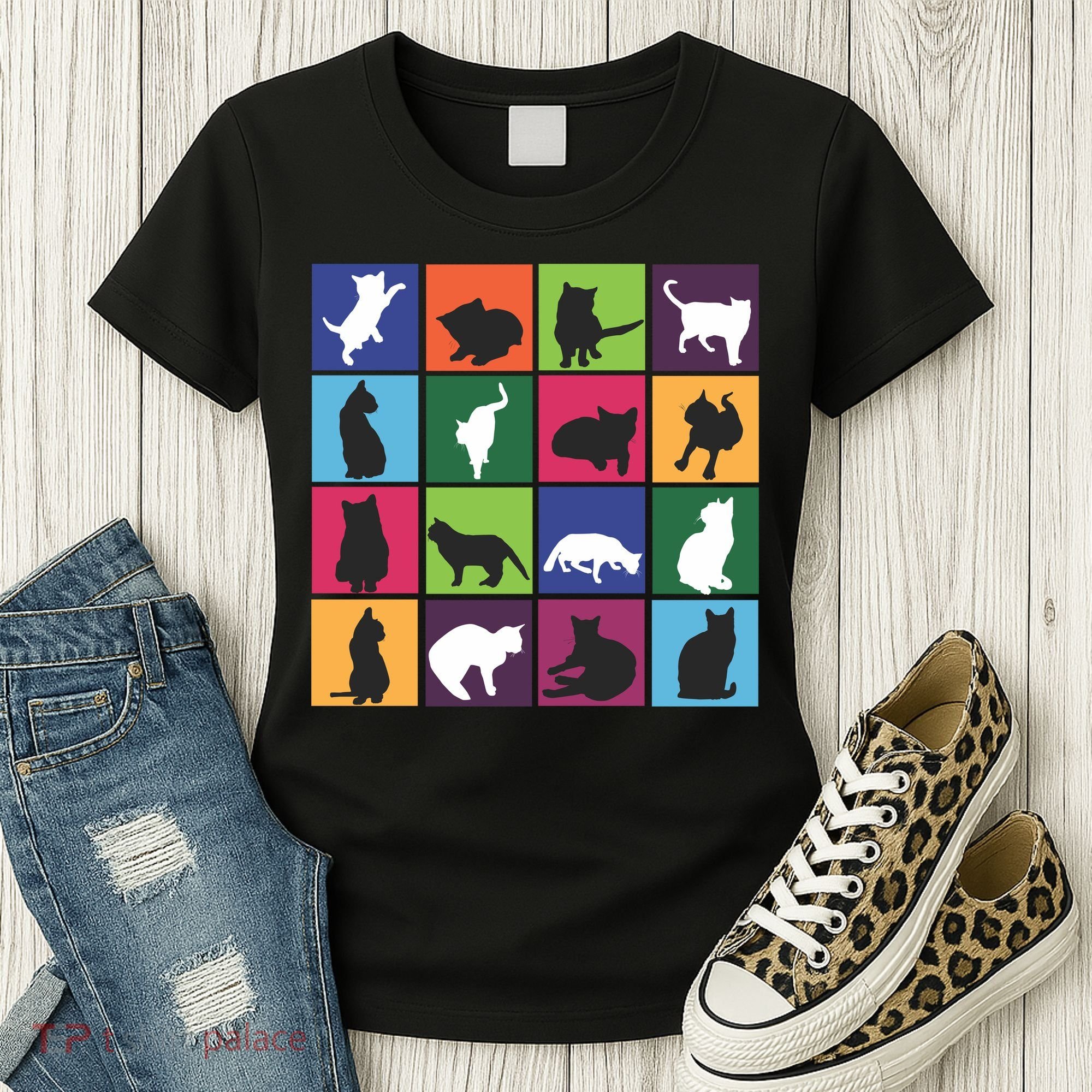Cat Blocks Women's T-Shirt