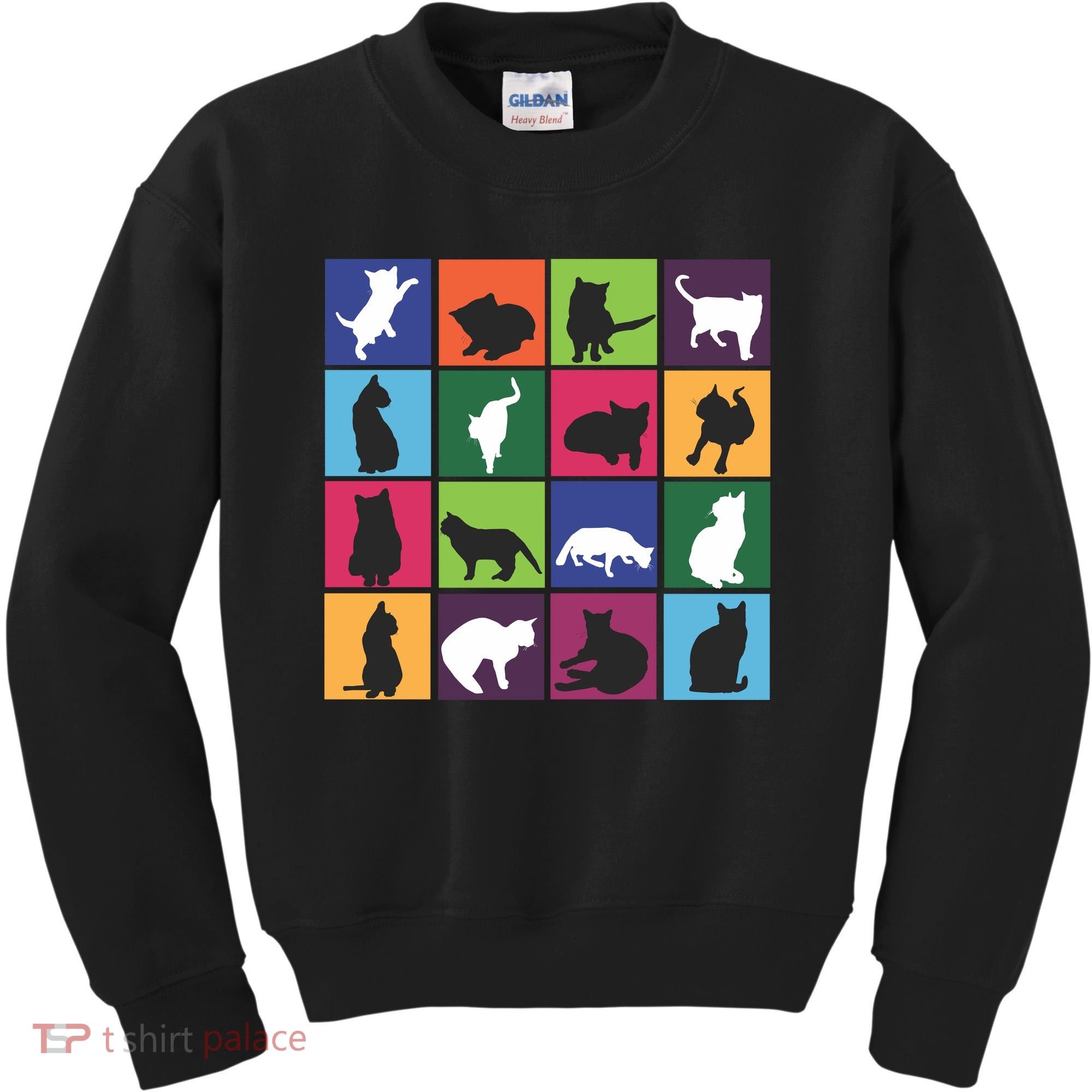 Cat Blocks Kids Sweatshirt