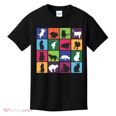 Cat Blocks Kids T-Shirt