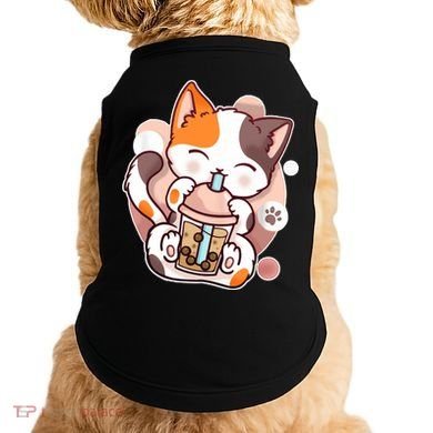 Cat Boba Tea Kawaii Doggie Tank