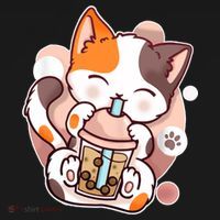 Cat Boba Tea Kawaii Doggie Tank thumb 4