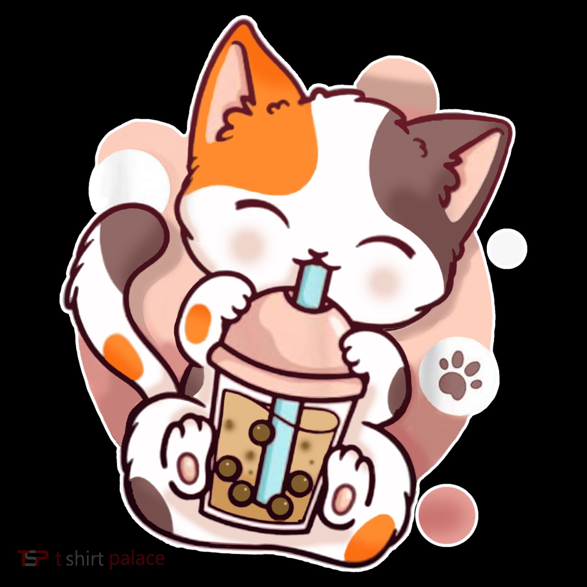 Cat Boba Tea Kawaii Bucket Hat