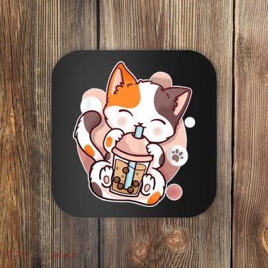 Cat Boba Tea Kawaii Coaster