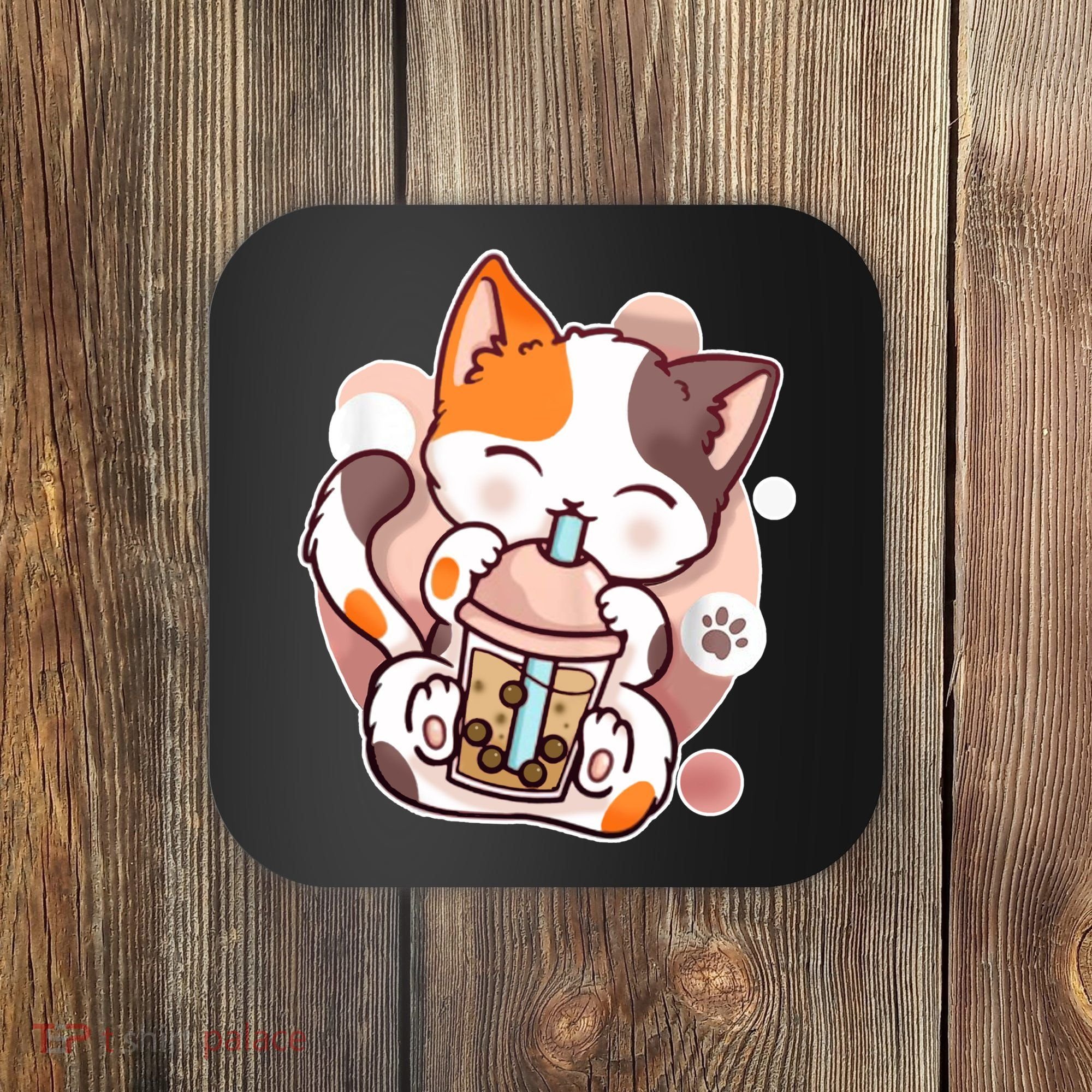 Cat Boba Tea Kawaii Coaster