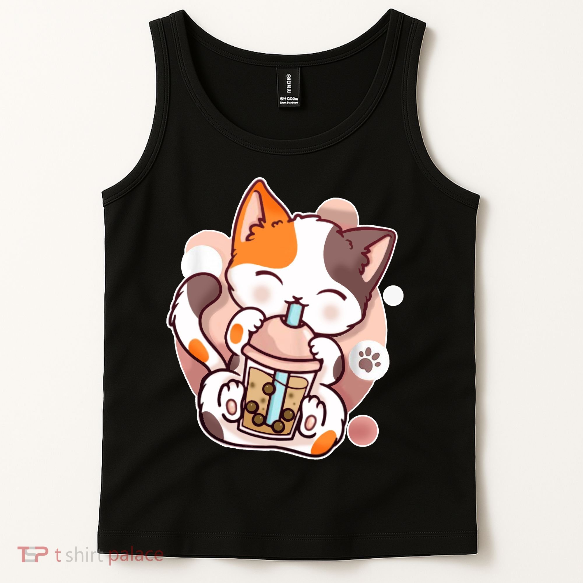 Cat Boba Tea Kawaii Tank Top