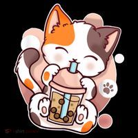 Cat Boba Tea Kawaii Women's T-Shirt thumb 6