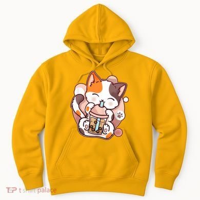 Cat Boba Tea Kawaii Hoodie