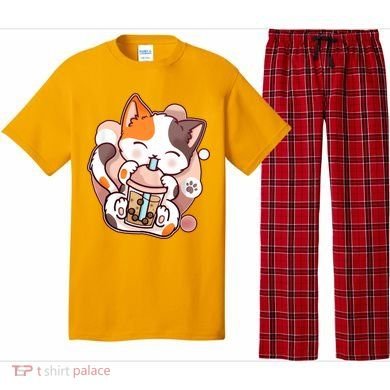 Cat Boba Tea Kawaii Pajama Set