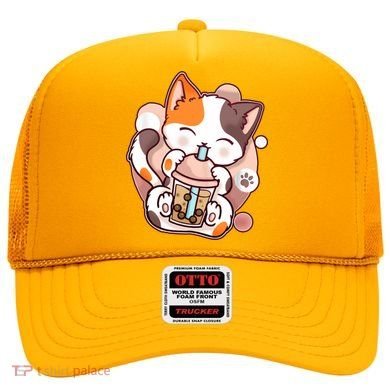 Cat Boba Tea Kawaii Hat