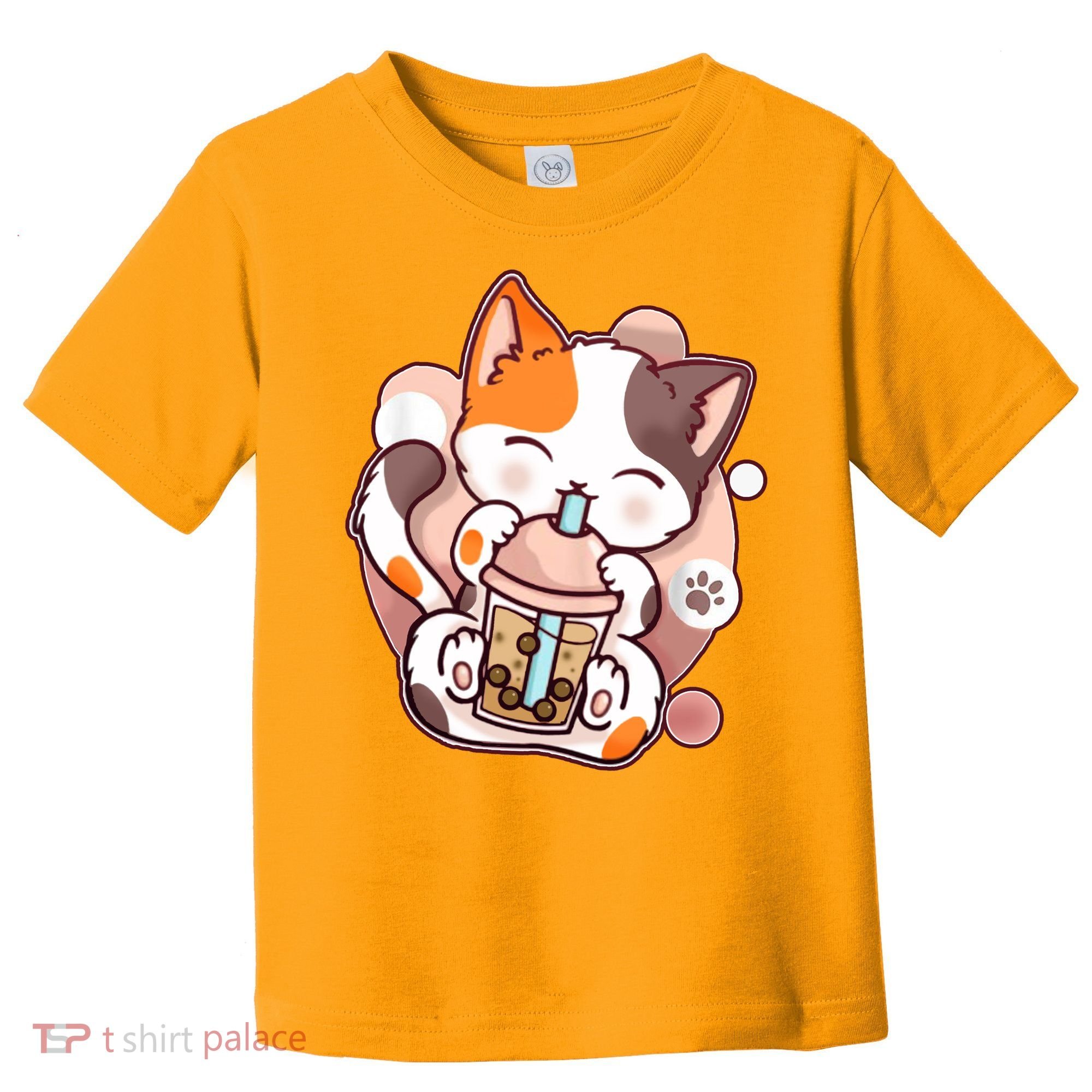 Cat Boba Tea Kawaii Toddler T-Shirt