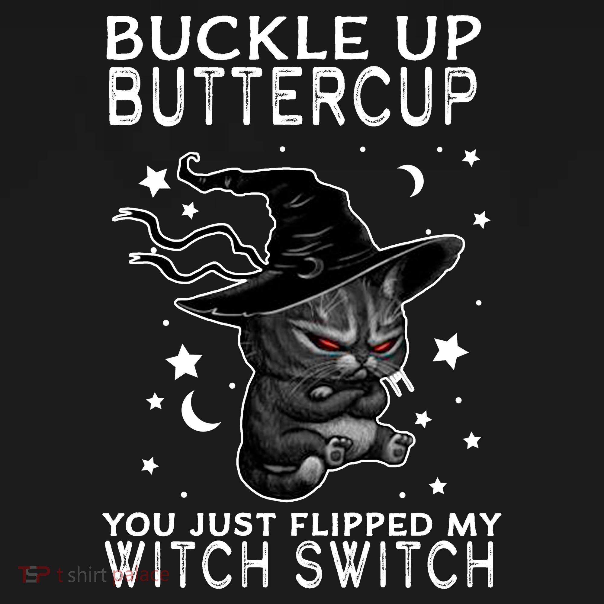 Cat Buckle Up Buttercup You Just Flipped My Witch Switch Women's Hoodie